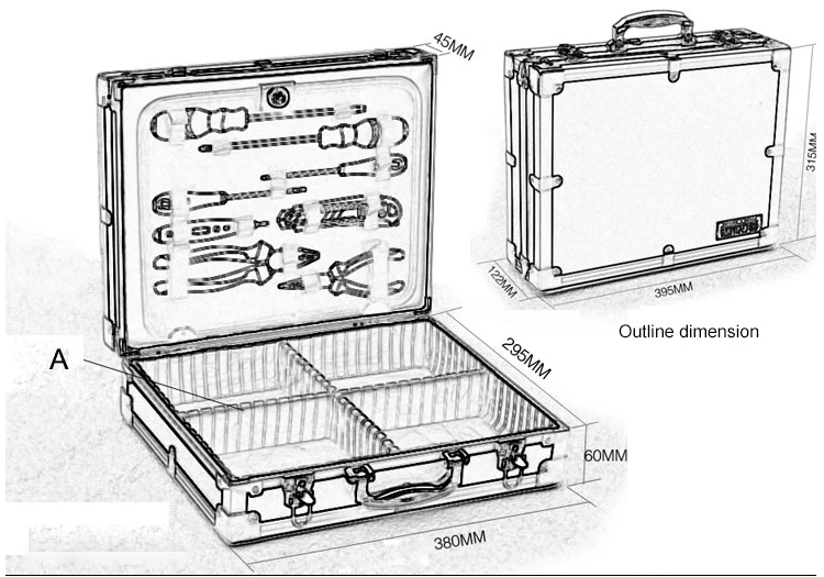 LAOA Сгустите Алюминия Портативный Оборудование Инструмент Ящик Для Инструмента Набор Инструментов Чехол Для Хранения Отвертки Плоскогубцы ящик для инструмента кейс для инструмента чемодан для инструментов