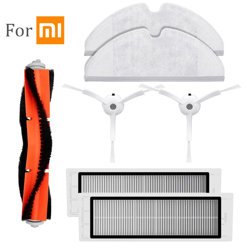 

Main Brush Hepa Filter Side Brush Mop Cloths Suitable For Xiaomi Mi Robot Roborock S50 S51 Roborock 2 Vacuum Cleaner Parts Kit