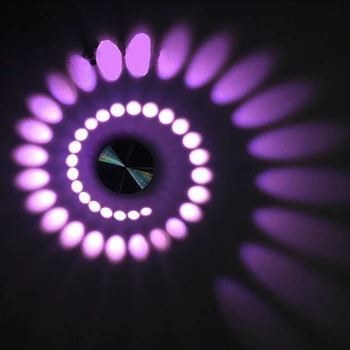 

3W AC 85-265V Wall Light Bedside lamp KTV Led Bar Corridor Night Light Backgroud Hallway Lighting Purple Green Warm White