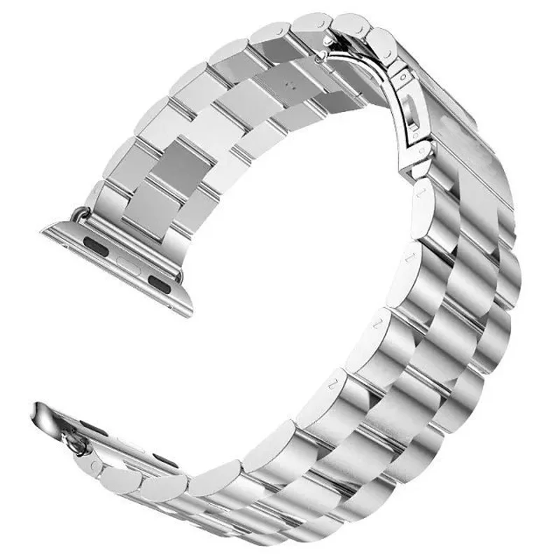 Ремешок из нержавеющей стали для iWatch Apple Watch 38 мм 40 42 44 сменный Браслет наручных