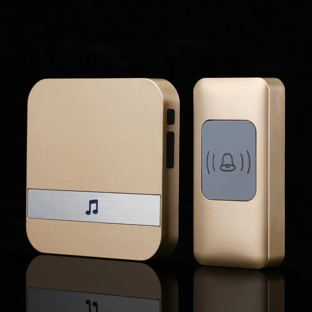CACAZI Waterproof Wireless Doorbell 4 Battery Button 1 Receiver Smart Home cordless door bell US EU UK Plug 52 chime 300M Remote
