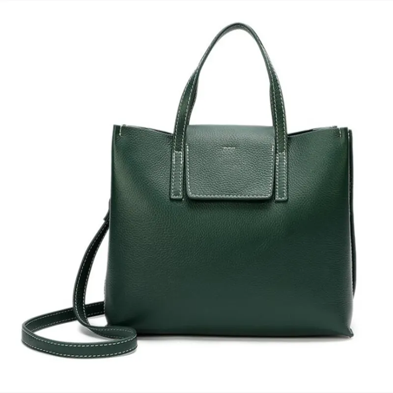

2019 new fashion temperament leather handbags lychee pattern shoulder bag ladies first layer leather diagonal package
