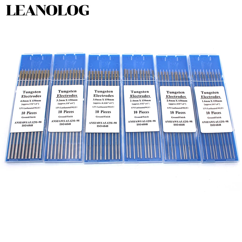 Gold head Tungste Electrode 1.6/2.0/2.4/3.0/3.2/4.0X150mm TIG Tungsten Needle/Tungsten Rod/Solder Pin 10pcs