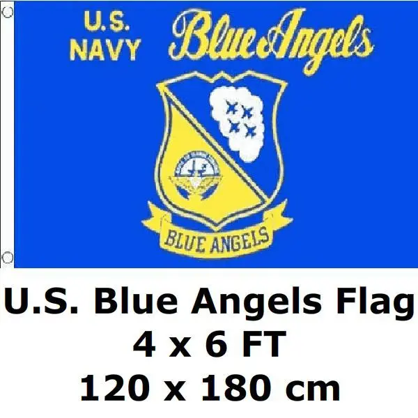 U.S. Blue Angels Flag 4` x 6` FT Polyester Large USA United States