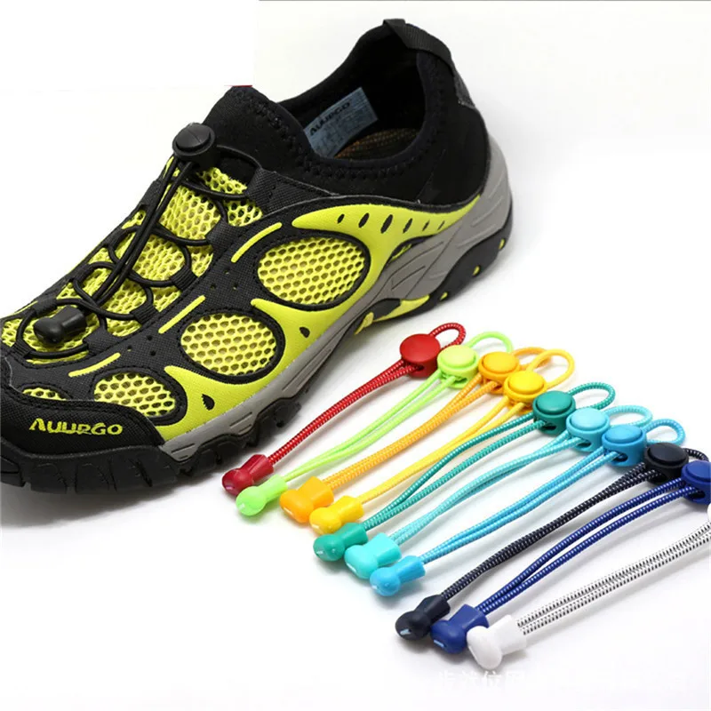 

2017 Shoelaces Falt Elastic Lock Laces Hot Multi-function Tools Safe Without Tying Requirement For Lazy People Colorful 11 Color