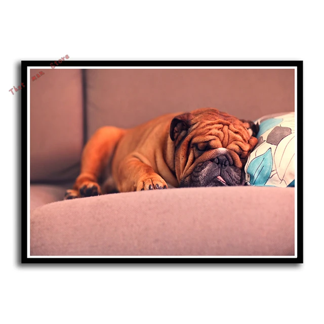 Funny Dog Art Prints Pet Puppy Hipster Animals Wall Paintings Nursery