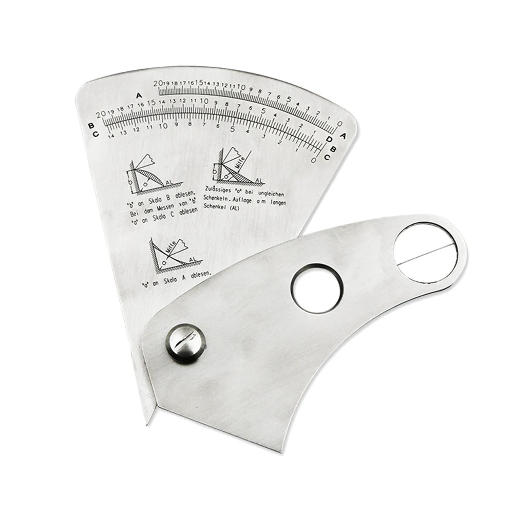 

1 Pcs Welding Gauge Fan-shaped Sector Ruler Portable Stainless Steel Inspection Tool HVR88