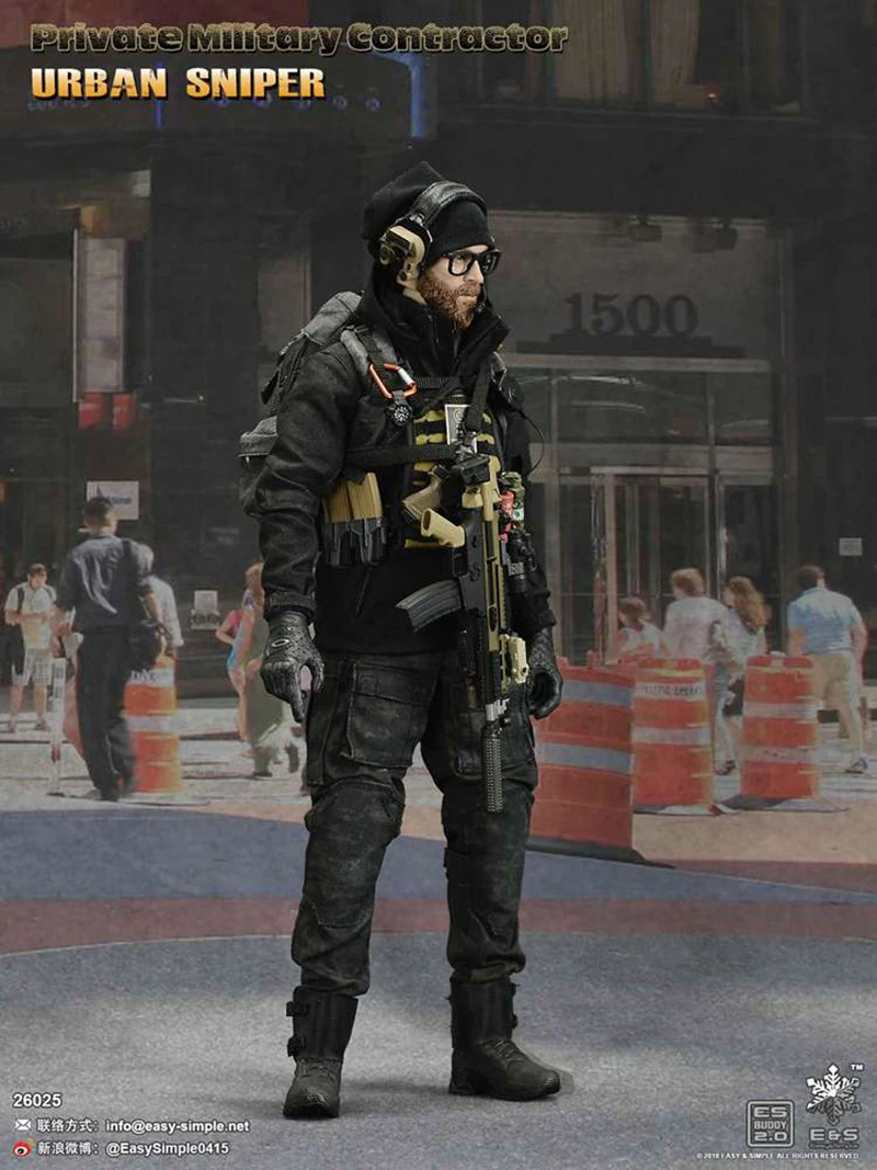 Полный набор, 1/6, военная фигурка солдата, 1/6 масштаб, частный военный персонаж, городская снайперская кукла с набором аксессуаров для оружия