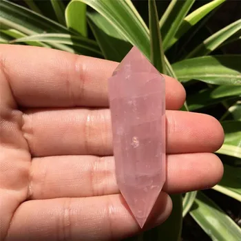 

20g12Sided Natural Rose Double Terminated Vogel Inspired Crystal Wand