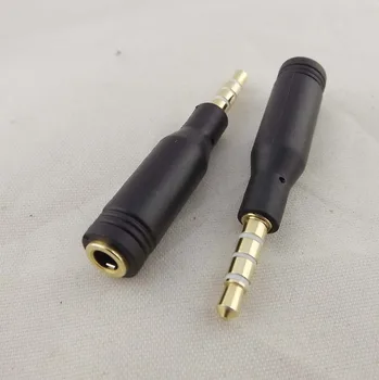 

3pcs 3.5mm 4 Pole Male To Female Audio AUX Headset Adapter Connector iPhone/Samsung