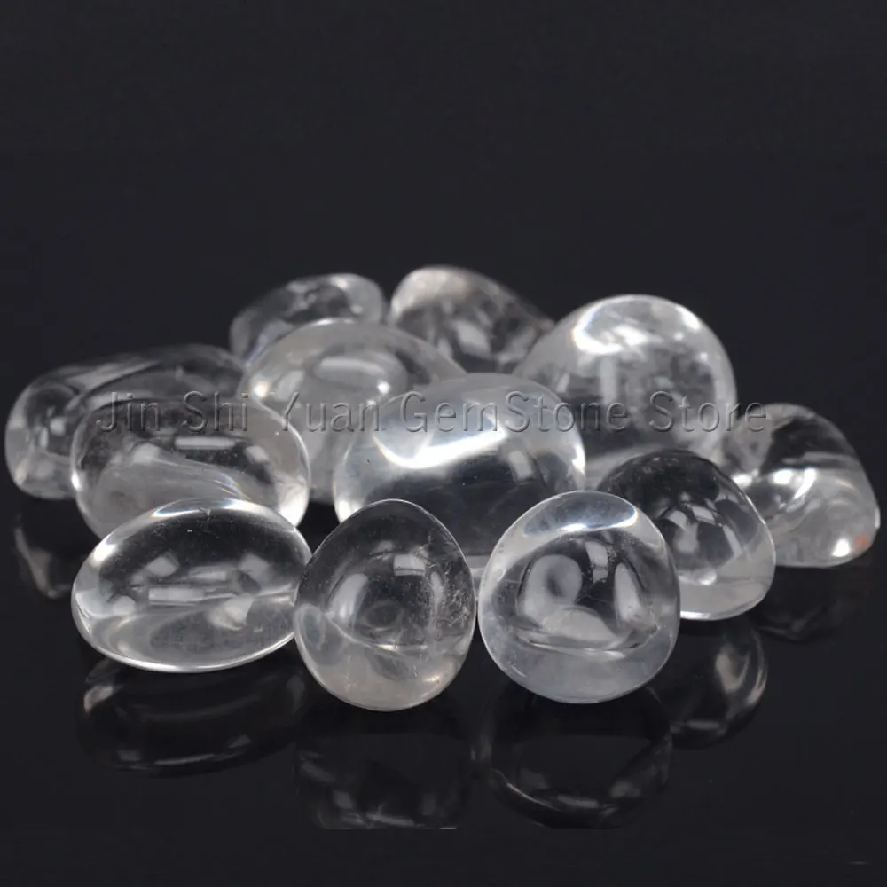 Bulk Tumbled Clear Quartz Crystal Stone  Natural Polished Gemstone Supplies for Wicca, Reiki, and Energy Crystal Healing 