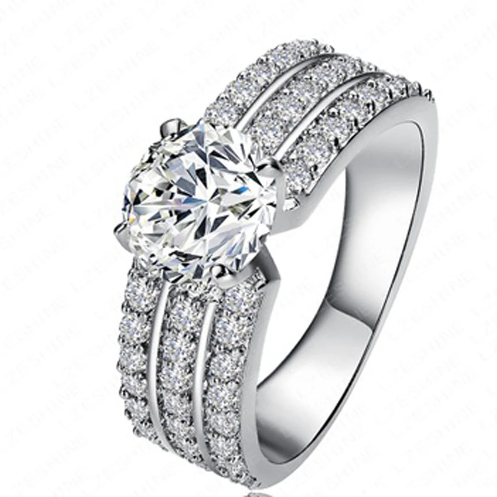 New Style Rings For Women Classic Simple Design Inlaid Zircon Forever Wedding Ring Fashion 