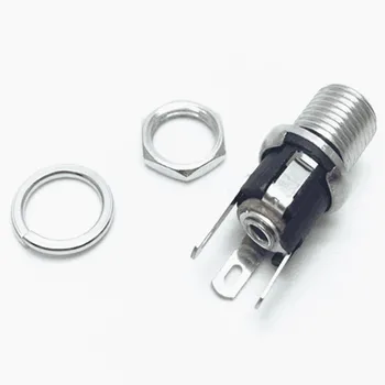 

5.5-2.1MM 5.5 x 2.1 mm DC Socket With Nut 5.5*2.1mm DC Power Jack Socket Female Panel Mount Connector DC-025M