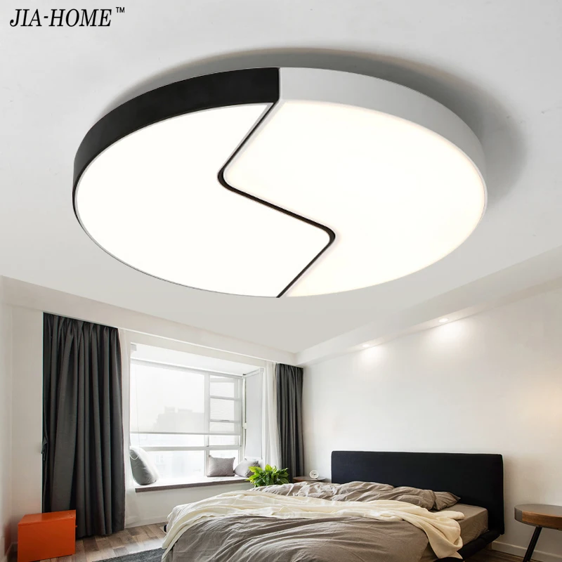 

Modern LED ceiling light black white Dia50/60cm for living dining room bedroom Balcony lamp lighting fixture remote control