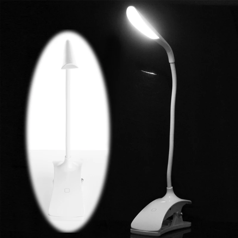  YAM ABS+LAS Flexible LED Reading Light Rechargeable Clip-on Bed Table Desk Lamp Study Beside LED La