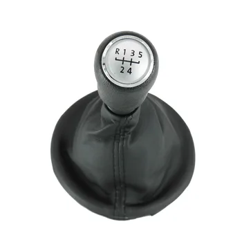 

For VW Transporter Multivan Caravelle T5 T6 2003 2004 2005 2006 2007 2008 2009 2010 New 5 Speed Gear Shift Knob With Leather Bo