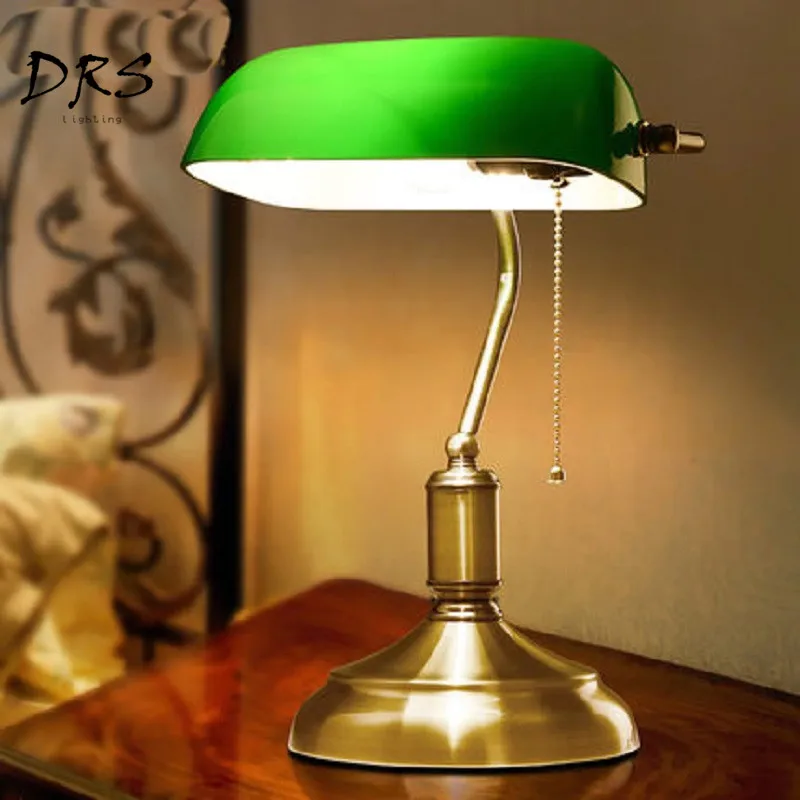 #^Special Price Antique Bronze Desk Lamps Traditional Table Lamps Reading Light Green Glass Adjustable Task Desk Lamp Brass Lighting Bedroom #^Special Price Antique Bronze Desk Lamps Traditional Table Lamps Reading Light Green Glass Adjustable Task Desk Lamp Brass Lighting Bedroom