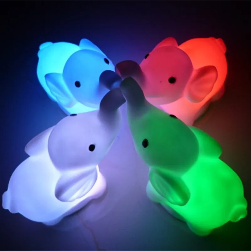 

1 pc Led-Lamp Night Light Gift Bedside Atmosphere Color Changing Lights Bedroom Elephant Lamp Gifts for Kids Baby Children