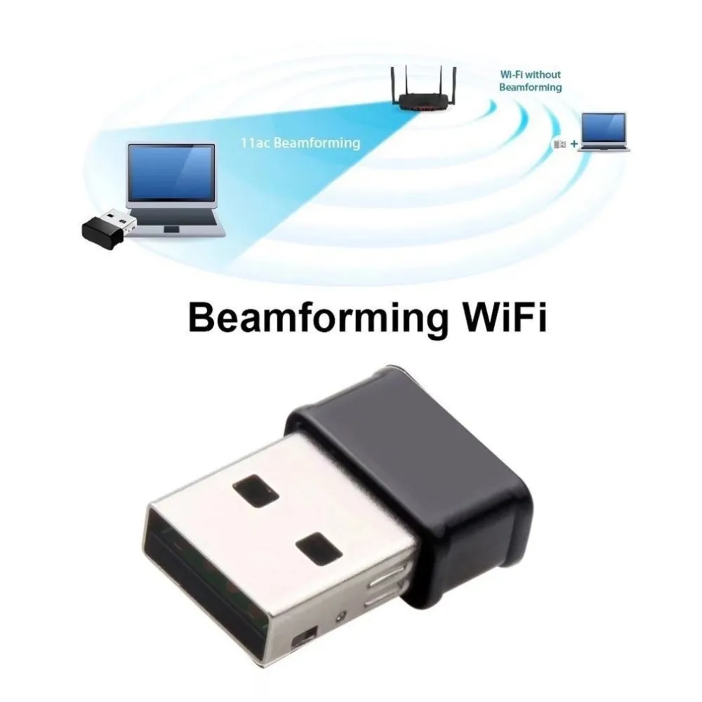 

Mini USB WiFi Adapter 802.11AC Dongle Network Card 1200Mbps 2.4G & 5G Dual Band Wireless Wifi Receiver for Laptop Desktop
