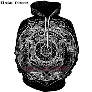 PLstar Cosmos новые модные толстовки психоделическая футболка Visionary Hoodie Mayan Totem 3D принт Мужская Женская толстовка с капюшоном - Цвет: color as the picture