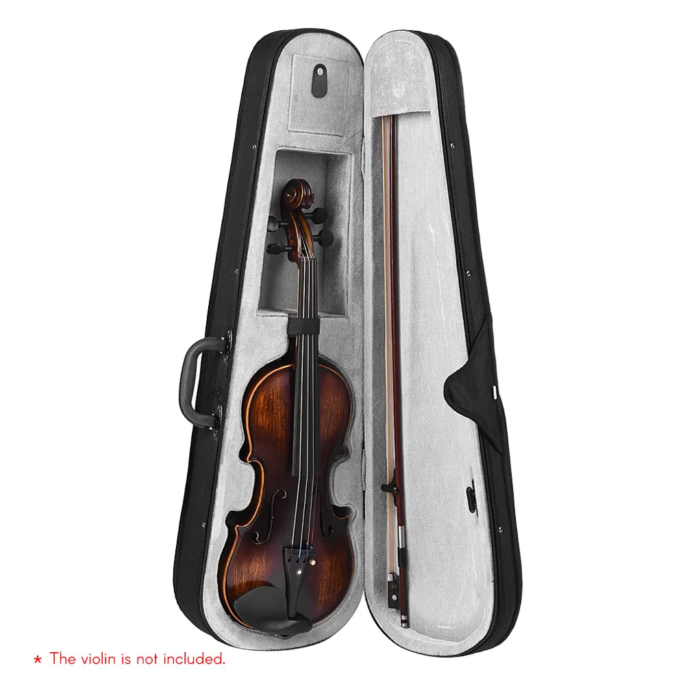 Профессиональный 1/4 чехол для скрипки треугольной формы, жесткий и супер светильник с плечевыми лямками, серые аксессуары для скрипки