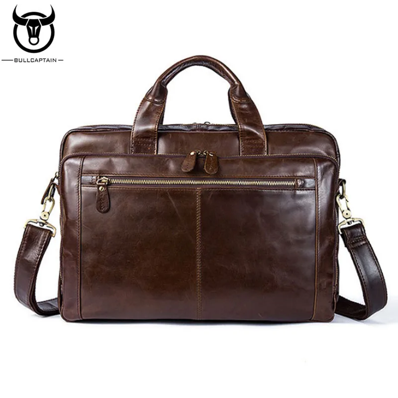 BULL CAPTAIN Men Genuine Leather Bag Briefcase Laptop Bag Large capacity Handbags High Quality Travel Cross Body Shoulder Bag BULL CAPTAIN Men Genuine Leather Bag Briefcase Laptop Bag Large capacity Handbags High Quality Travel Cross Body Shoulder Bag