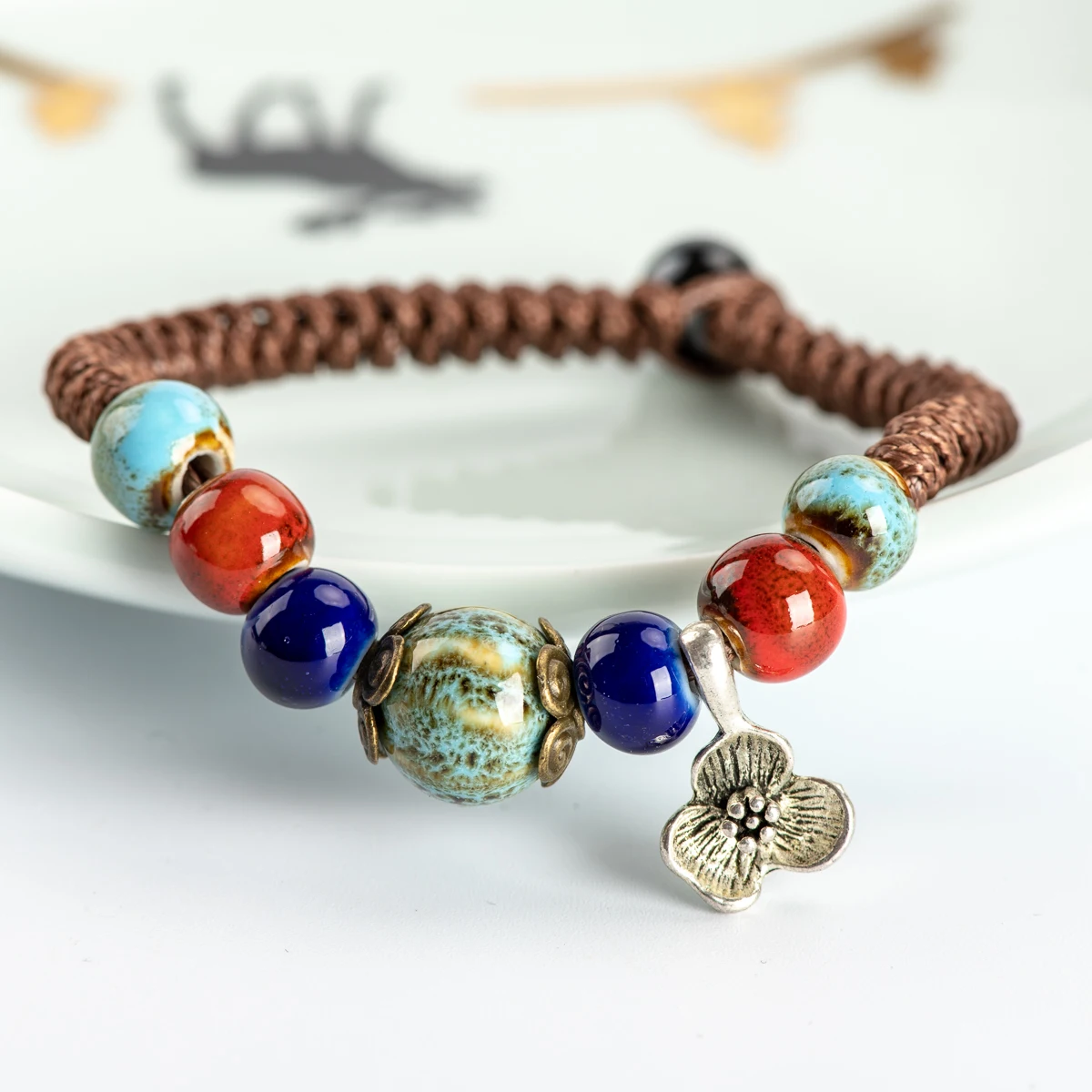 Фарфоровые веревочные браслеты богемная накидка Этническая женская модель