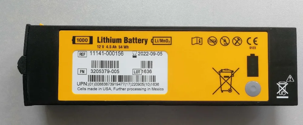 Топы 1000 Ач новинка аккумулятор дефибриллятора для Lifepak 11141 REF 000156-3205379 -005 |