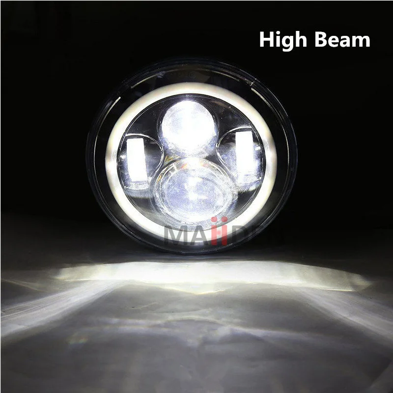 1 пара 7 &quotLED Halo Angel Eye фары с адаптером H4 To H13 для ваз 2101 дюймовый круглый налобный
