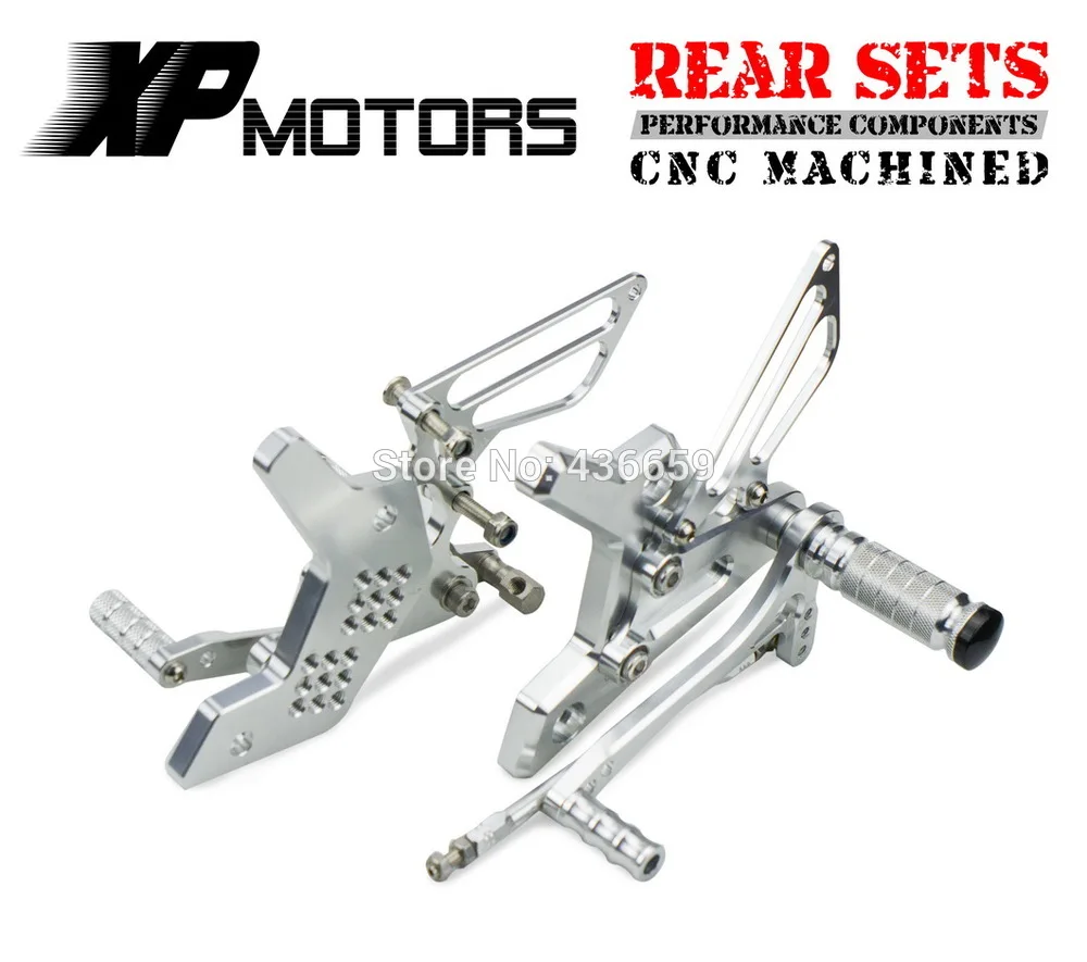 

Race CNC Motorcycle Foot Control Kit Adjustable Foot Pegs Rear Sets For Kawasaki Z 750 Z750 2004 2005 2006 Silver