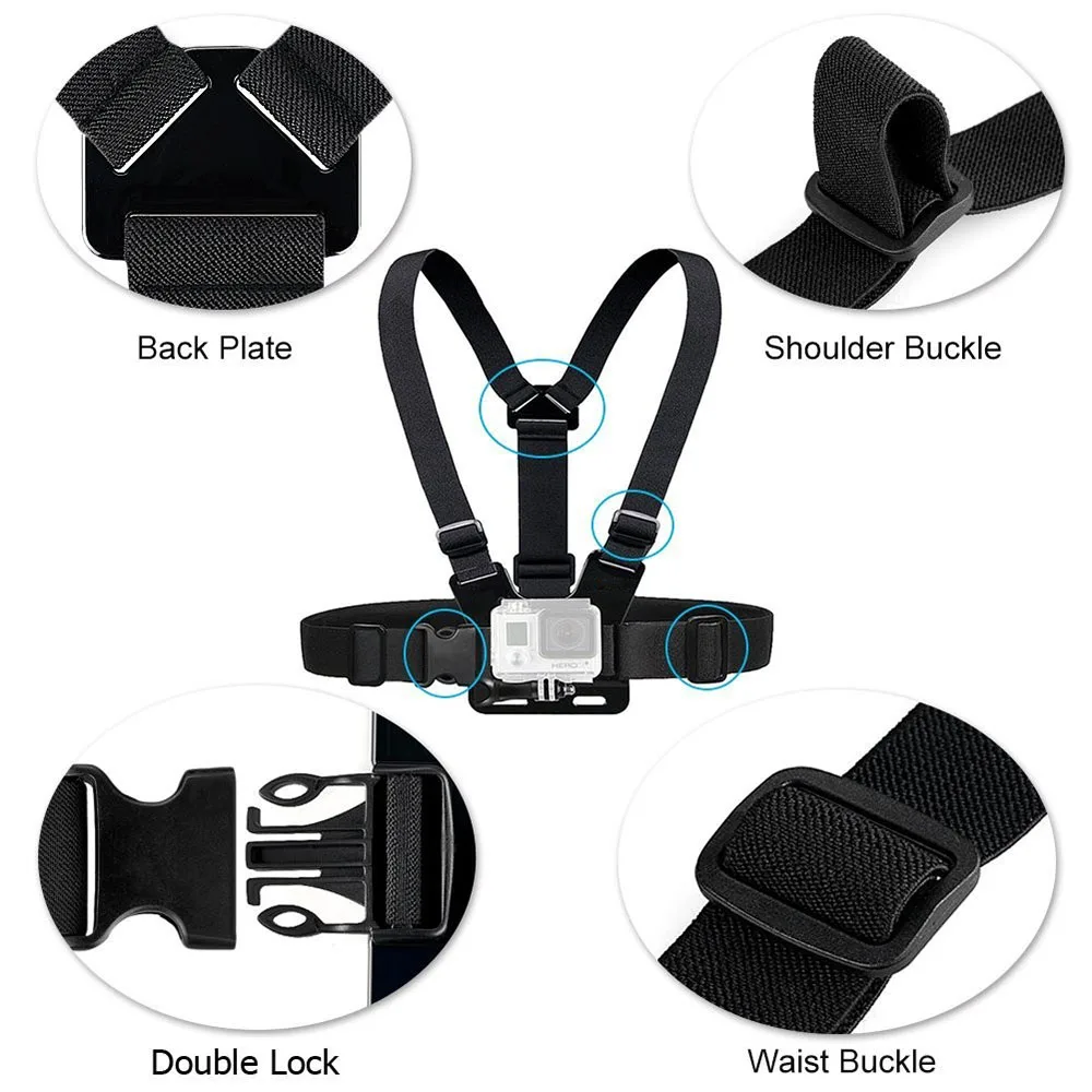 JMFOTO 4in1 GoPro SJCAM SJ4000 Gopro аксессуары нагрудный держатель для экшн-камеры GoPro hero 6 5 4 3+ 3 знака после SJ5000 для спортивной экшн-камеры