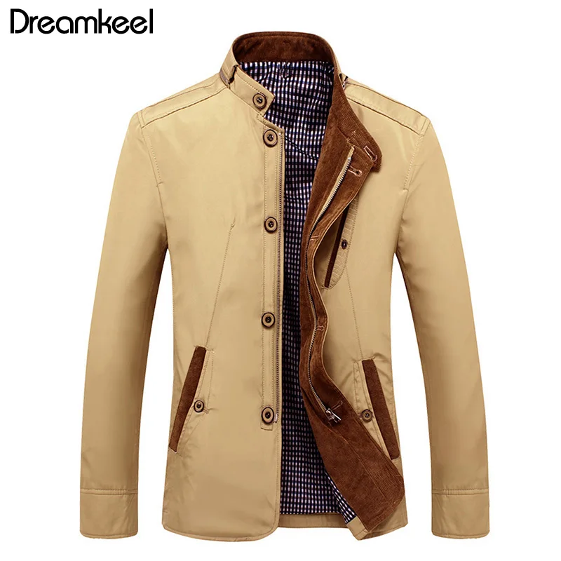 

New Autumn Bomber Men's Jacket Male Overcoat Casual Solid Jacket Men Slim Fit Stand Collar Zipper Men Trench Coat 4XL Y1