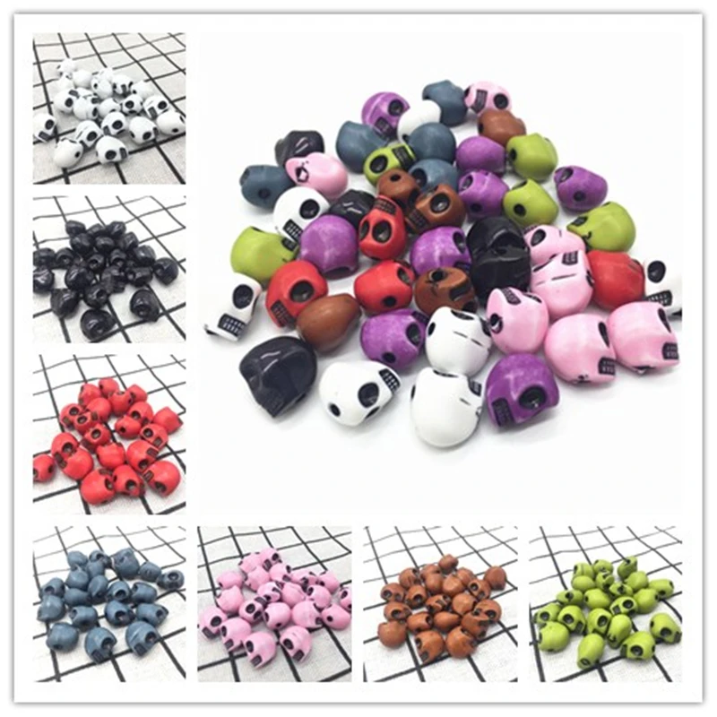 

10x13mm 20pcs Acrylic Skull Beads Strand Bracelets Necklace Craft DIY beads