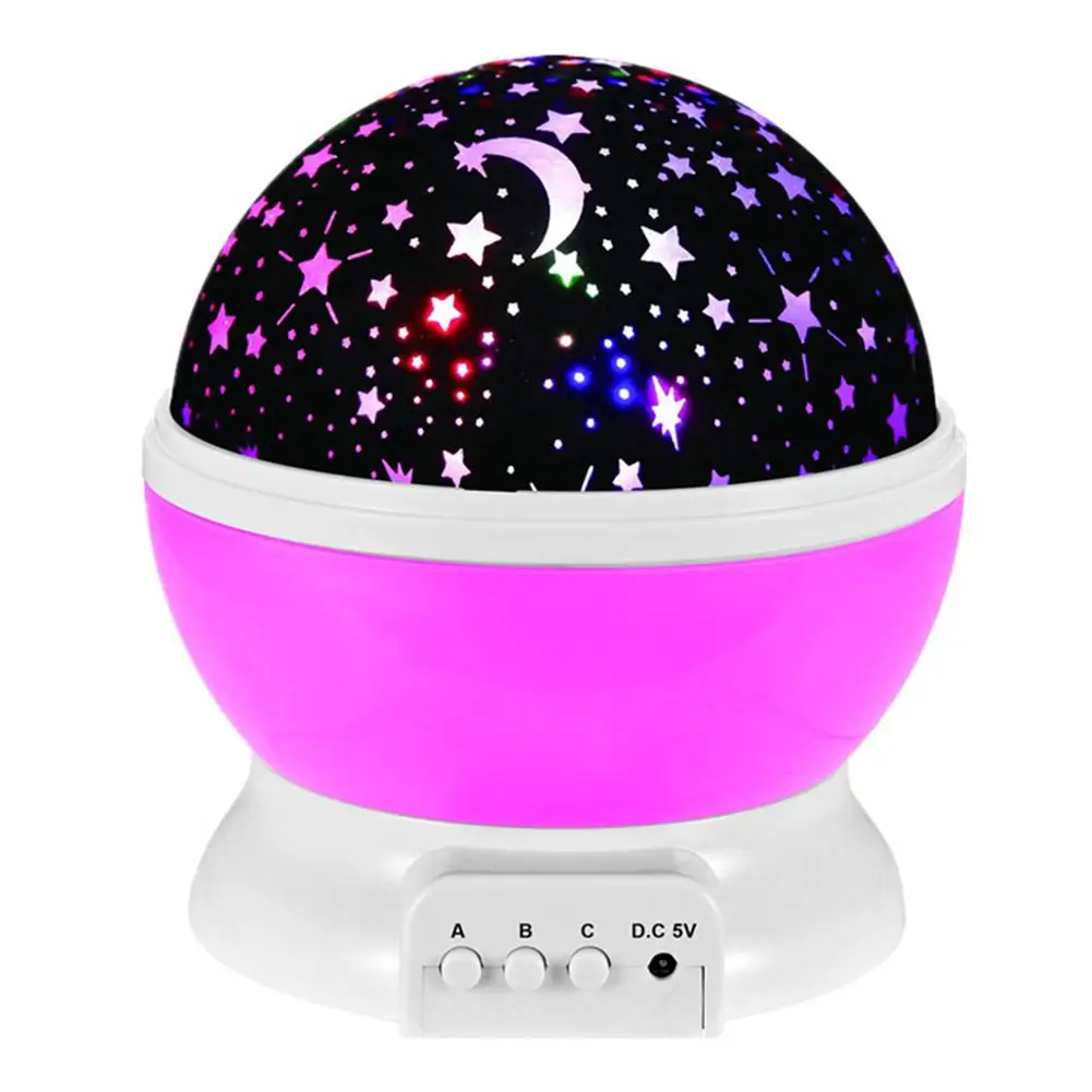 HiMISS люминесцентные игрушки романтическое звездное небо Светодиодный Ночник проектор батарея USB ночник игрушки на день рождения для детей - Цвет: Pink