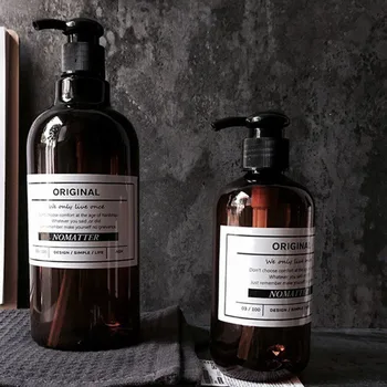 

Newest Liquid Shower Gel Shampoo Press Bottle soap Refillable Bottle Simple Nordic Style