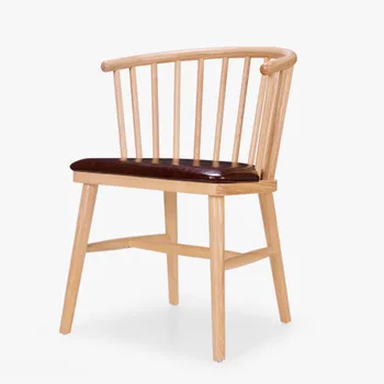 

Commercial Cafe Chairs Cafe Furniture solid wood+leather louis chairs coffee chair dining chair chaise nordic furniture 55*50*75