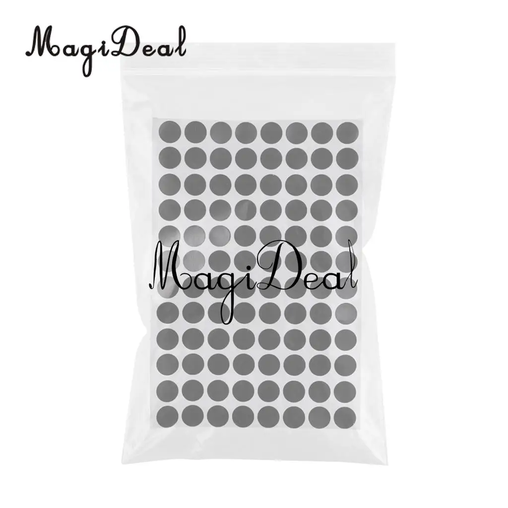 MagiDeal Set of 96Pcs 1.2cm Black Round Pool Table Spot Marking Stickers - Self Adhesive Indoor Game Snooker Stickers Accessory