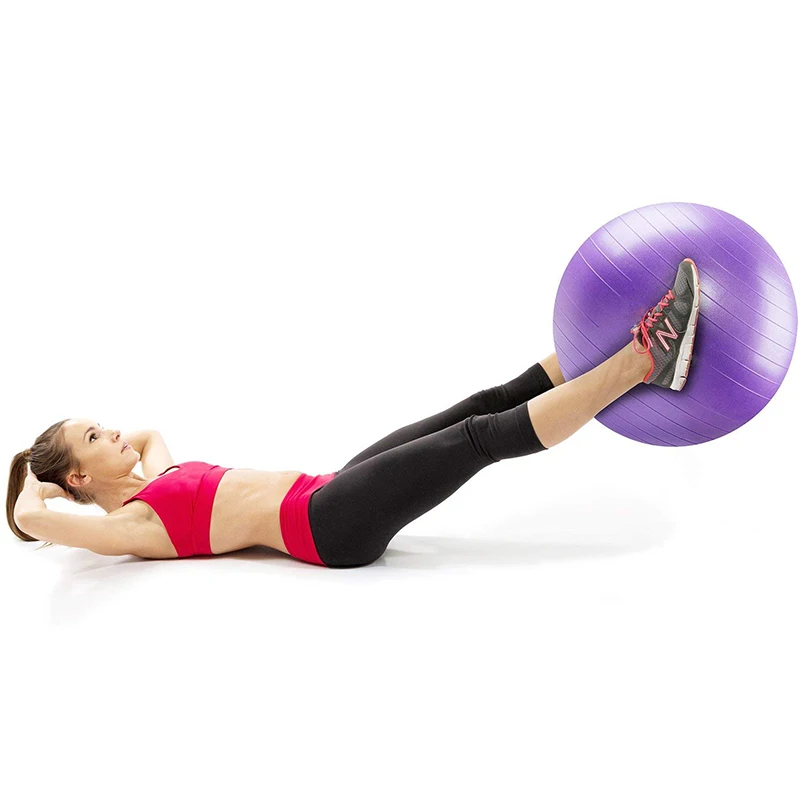 Exercise Yoga Ball with Free Air Pump  400 lbs Anti-Burst Slip-Resistant Balance 