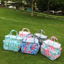 Wholesale Blanks Lilly Garden Tote Bag Canvas Starfish Coral Crown Jewel Seashell Utility Tote Garden Tool