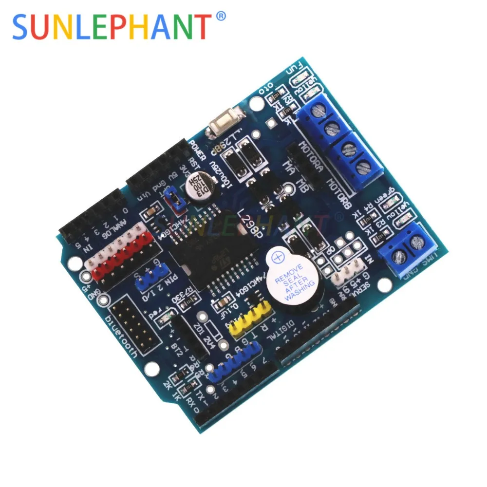 

L298P L298 Shield R3 DC Motor Driver Shiled Board Module 2A Dual Full Bridge H-Bridge 2 Way For Arduno UNO Relay 5V 12V