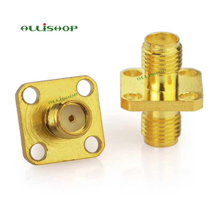 

ALLISHOP RF SMA Straight Goldplated SMA Female Jack to SMA Female Jack RF Coax Adapter Convertor Panel Mount Short Version