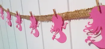 

mermaid Under the sea burlap banner girls birthday decor party garland nautical ocean beach wedding photo booth