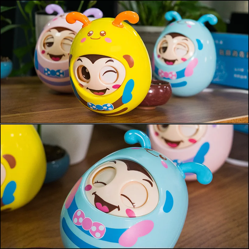 Infant Toys Cartoon Round Blink Tumbler Safe PE Materials Early Education Montessori Toys for Baby Music Rattle Toy for Kids Infant Toys Cartoon Round Blink Tumbler Safe PE Materials Early Education Montessori Toys for Baby Music Rattle Toy for Kids