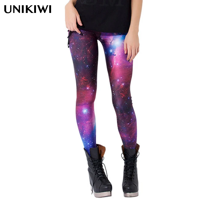 

UNIKIWI Brands.Women's Punk Galaxy Printed Leggings Pant 3D Digital Starry Sky Leggins Slim High Waist Pencil Pants.8 Colors