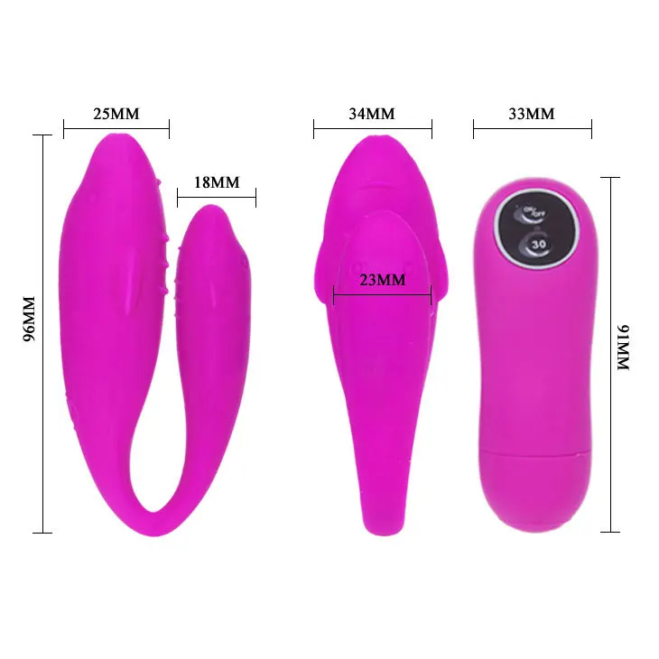  2 tipos para elegir control remoto de silicona vibrador inalámbrico USB recargable 30 velocidad vib