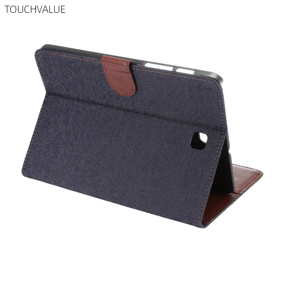 

Solid Color Denim Case For Samsung Galaxy Tab S2 T715 Funda Flip Cover For Samsung Tab T715 with Stand Card Slots Function