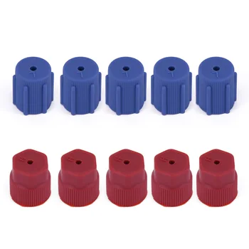 

10pcs Car AC System Cap Charging Port Service Cap R134a Hi Low Side Replacement