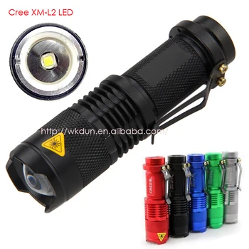 

New Mini SK68 CREE XM-L2 1200lumen 10W Focust Zoom 3mode Portable LED Flashlight Torch Lamp