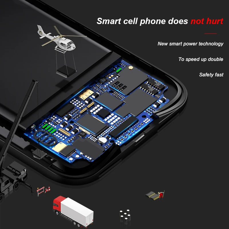 Чехол для аккумулятора 6800 мАч Xiaomi Mi 9 чехол портативного зарядного устройства