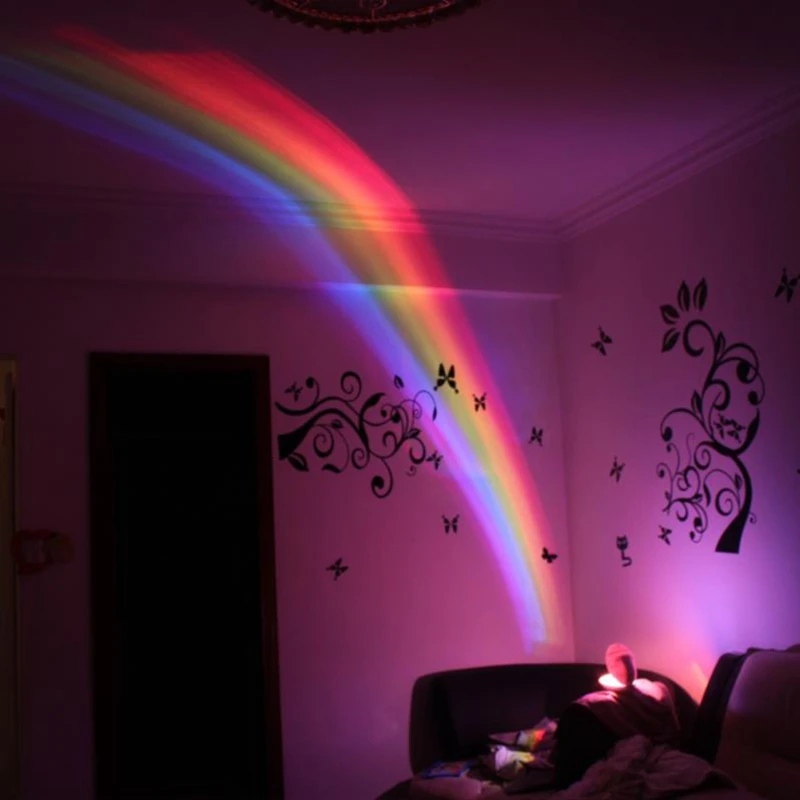 Creative Dolphin LED Rainbow Light Colorful Projection Light New Home  Atmosphere Light Bedroom Cute Pet Lamp for Children kids (12)